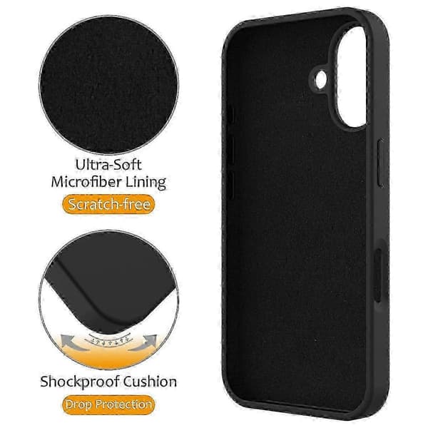 PC + silikone telefoncover med MagSafe-stativ, kompatibel med iPhone 16