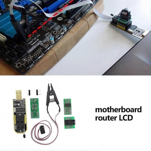 CH341A USB BIOS-programmør til 24/25-seriens EEPROM med SOP-klipadapter