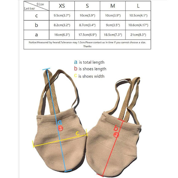 Rytmiset voimistelukengät Pehmeät puolisukat neulotut ammattilaiskilpailut pehmeäpohjaiset kengät suojaavat elastista ihonväristä tanssikengät XS