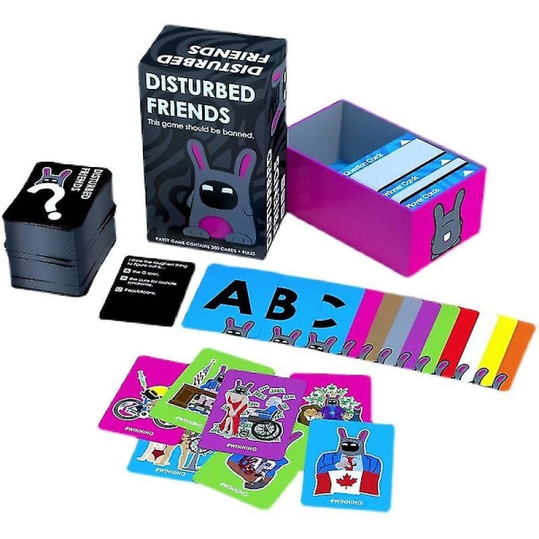 2024 Disturbed Friends Family Party-spillkort, bordspill, festspill