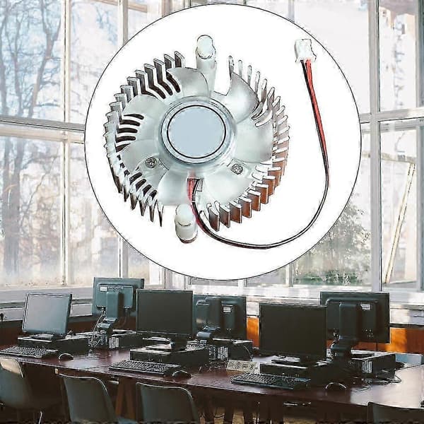 CPU Grafikkøler med blæser 5V 12V Radiator Køleplade