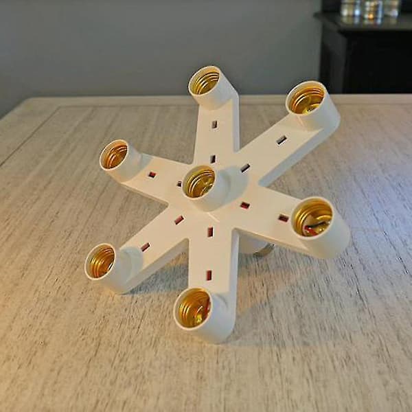 7-i-1 lyspære splitter E27 base LED-konverter adapter sokkel splitter holder