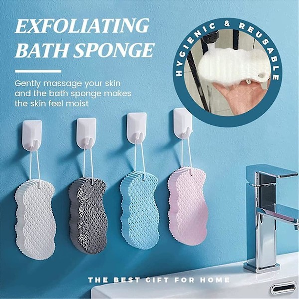 2023 Ny Ultra Mjuk Bad Kropp Dusch Svamp, Super Mjuk Exfolierande Bad Svamp, Exfoliator Död Hud