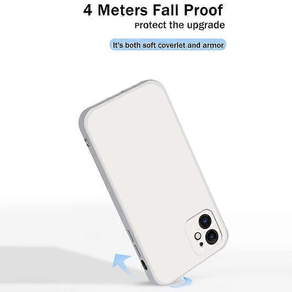 Imitasjon flytende silikon telefondeksel for iPhone 14 Plus Grey