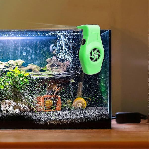 Akvariumkøler, akvariumkølesystem med lav støj, køleventilator, akvarium minikøler Green