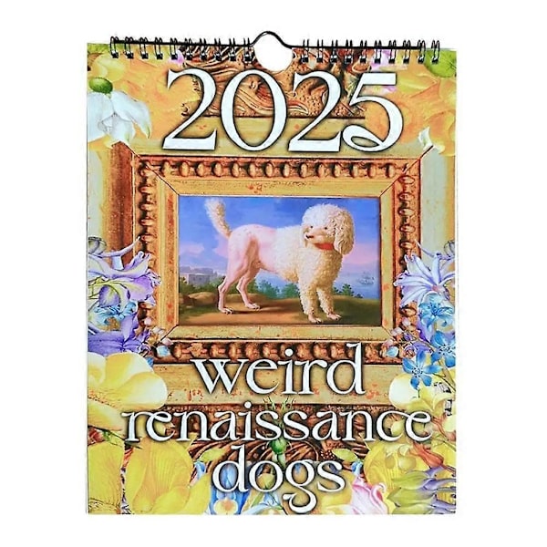 2025 Väggkalender Hundar Mystik Medeltida Hundar Väggkalender Intressant Månadskalender för Hemmet As Shown