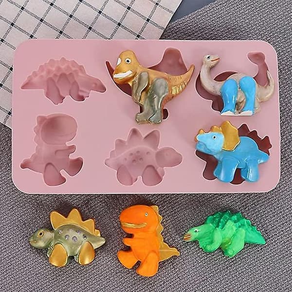 3D Silikonkakform Specifika Formade Formar, Dessert Cupcake och Muffin Formar Dinosaurie Barn Bakning