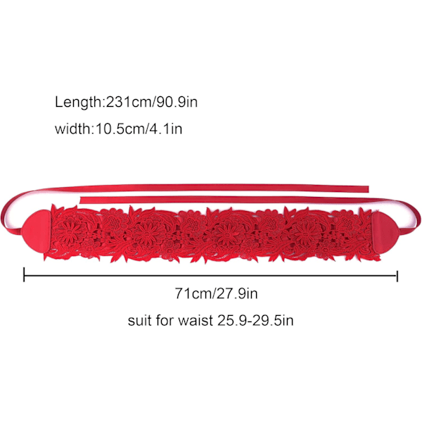 Damkorsage med spets, bälte med rosett, brett bälte, boho-korsett, midjeband, konstläder