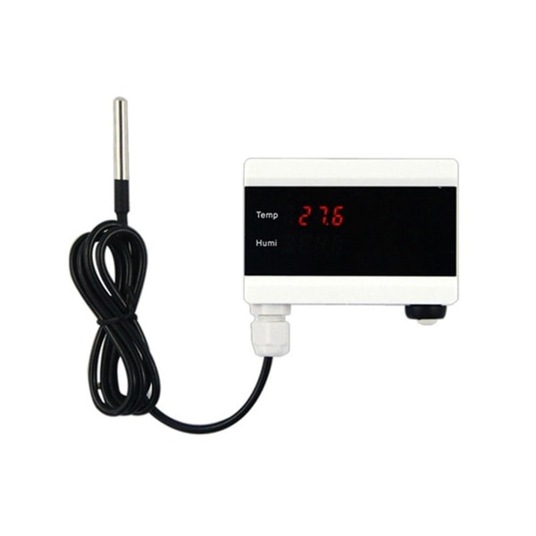 WiFi Temperatursensor Tuya Termometer Detektor Digital Display Home Smart Life App Alert Fryser Vandalarm EU-stik As Shown