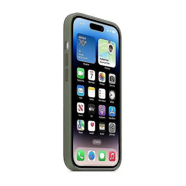 Silikone Telefon Cover Kompatibel Med Iphone 14pro Olive