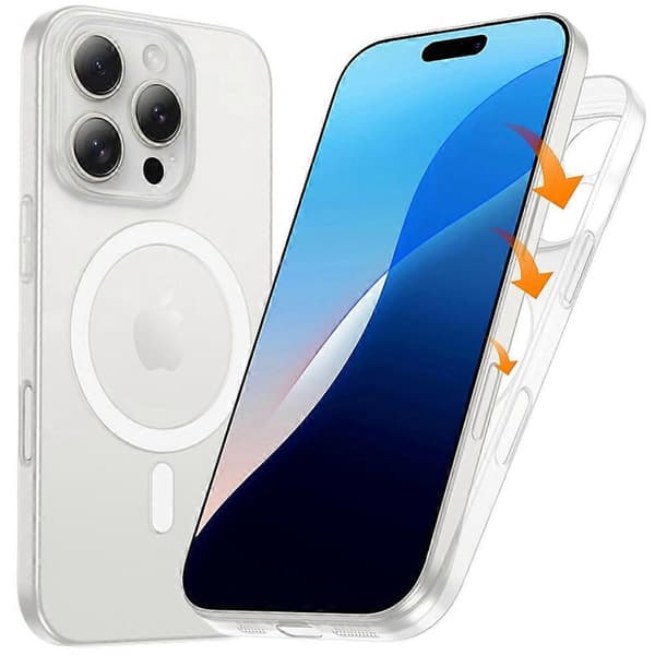 Matte etui til iPhone 16 Pro Max, ultratyndt PC magnetisk telefoncover Multicolor Style B