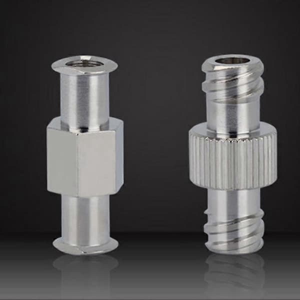10 stk. metall Luer Lock sprøytekobling doble leddadaptere for pneumatisk bruk Silver
