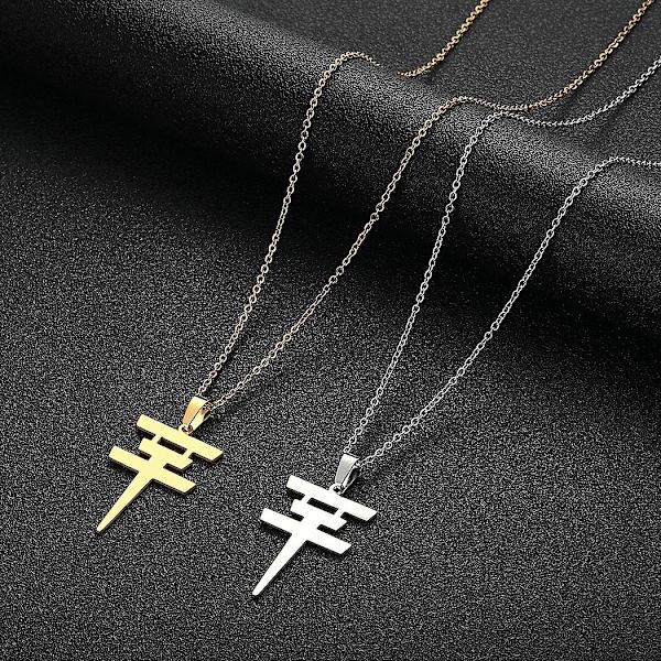 Cxwind Tokio Hotel Halsband Rostfritt stål Tokio Hotel Pendant Logo Bill Kaulitz Logo Symbol Halsband Silver