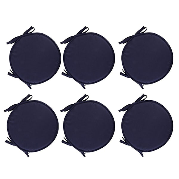 Puter Uteplass Hjem Innendørs/utendørs Stolputer Ro Sete Fortykket Spisestue Stol Pute Ro krakk Light Grey 6pcs