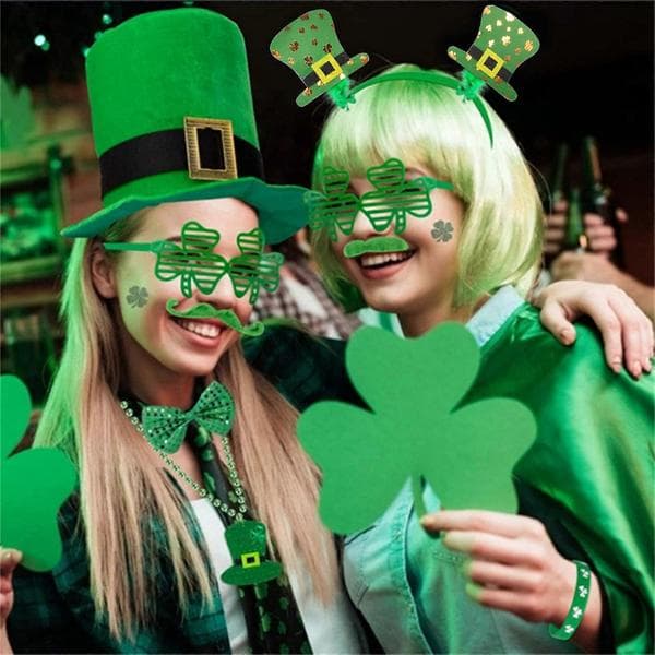 Shamrock Head Bopper Festlig irsk hatt hårtilbehør til St. Patrick's Day C2