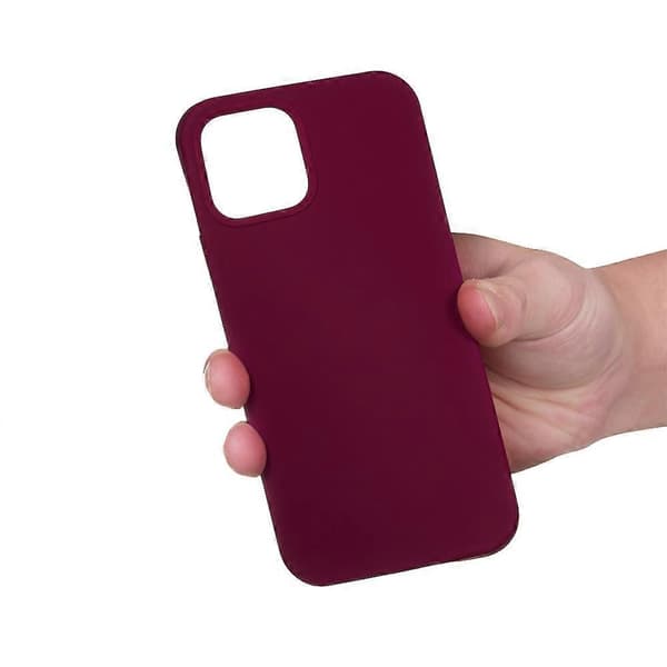 Flexibelt silikonskal för iPhone 15, mjukt foder, anti-droppskydd Wine red Wine Red