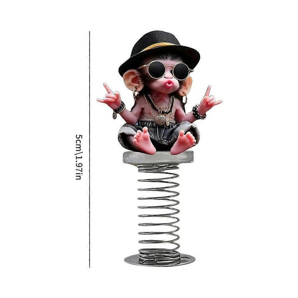 Akryl Fjærstil Pynt - Morsom Bobble Head Bil Dashbord Dekor A 1pcs