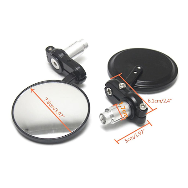 1 par Motorcykelbackspegel Scooter E-cykel Backspegel Sidospeglar