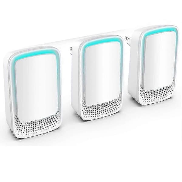 Luftjonisatorer 3-pack, Negativ Jon-generator, Tyst Luftfräschare Lämplig för Hem, Sovrum, Kontor, Kök