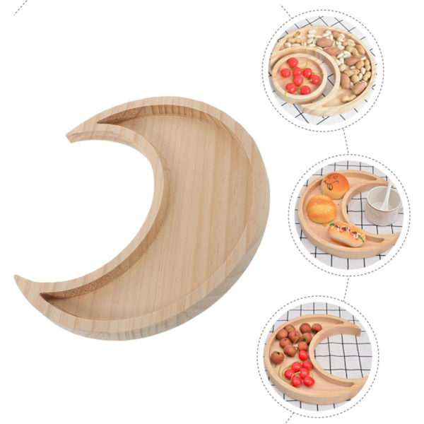 Månebakke Drikkebakke Lotus Blomster Dekor Appetizer Bakker Fad Bakke Hjemmeindretning Skrivebordsdekoration Dekoration til Hjemmeservering Bakke Hjemmetørret