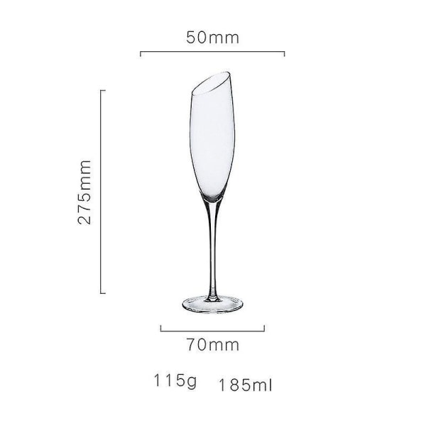 Creative Red Wine Champagne Cups Lyijytön lasi läpinäkyvä savunharmaa meripihka värikkäät lasit 185ml 440ml 570ml Transparent 185ml
