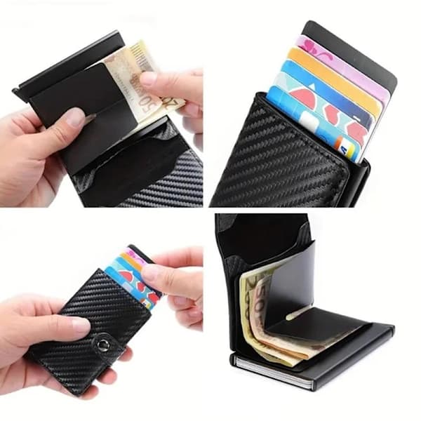 Black RFID Card Holder - Maximum Protection 5 Cards - 1-pack