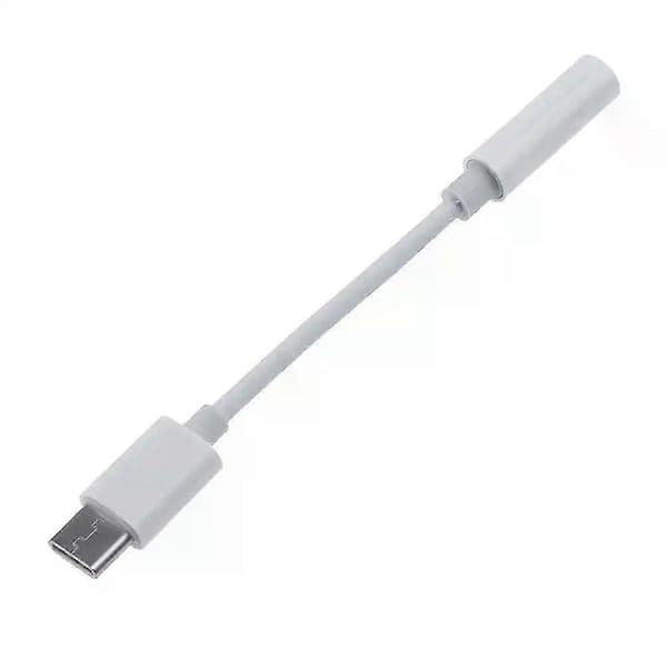 2026 USB Type C til 3,5 mm Aux-adapter Type-c 3 5 Jack Audio understøtter ikke Samsung Galaxy S21 White