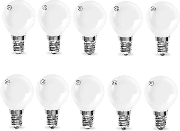 40W 240V E14 Liten Skruv Pärla Rund Golfboll Glödlampor 10-pack