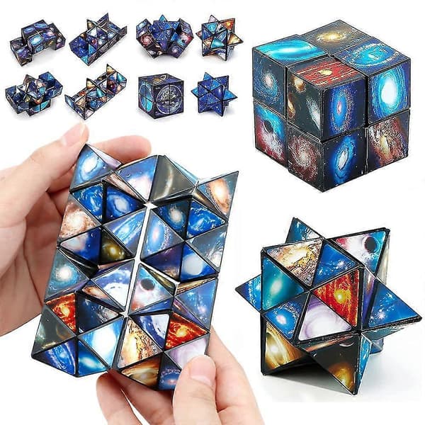 Star Sky Magic Cube Set, Pedagogiskt 3D-pussel Infinity Magic Galaxy Cube Fidget Leksaker Barnpresent