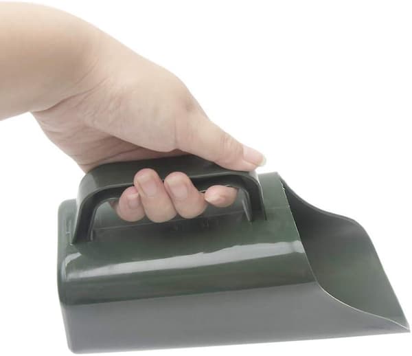Trädgårdsspade i plast, trädgårdsverktyg hinkspade (armégrön)