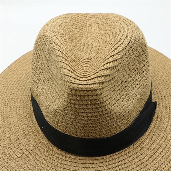1 stk. Raffia Halmhat Herre Storbræmmet Hat Sommer Solhat