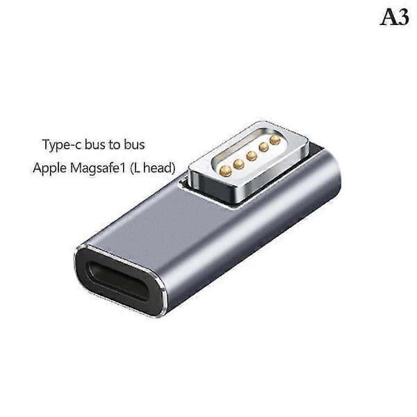 Bärbar omvandling Typ C/dc5.5 Magnetisk Pd-adapterkontaktomvandlare för Magsafe2 Silver A3