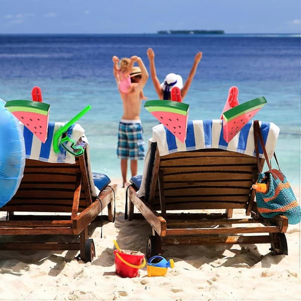 Strandhandduksklämmor för solstolar, 4-PACK Mode Stil Solstol Handduksklämmor, Plast Kläder Handduksklämmor för Solstolar Pool
