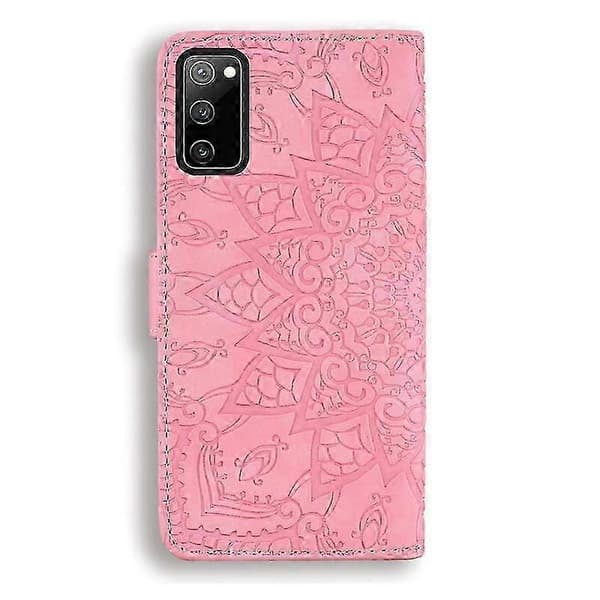 Plånboksfodral för Samsung Galaxy S20 FE Premium PU-läder Flip Cover Mandala Pink