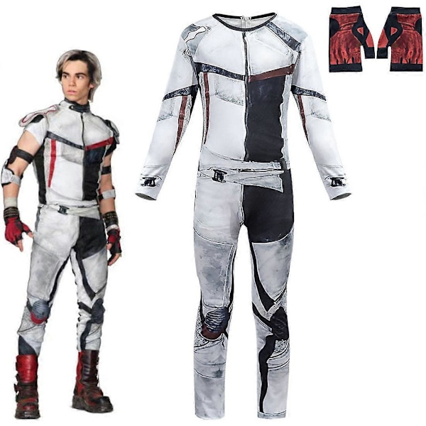 Descen dants 3 cosplay Halloween förälder-barn performance kostym jumpsuit + handskar M