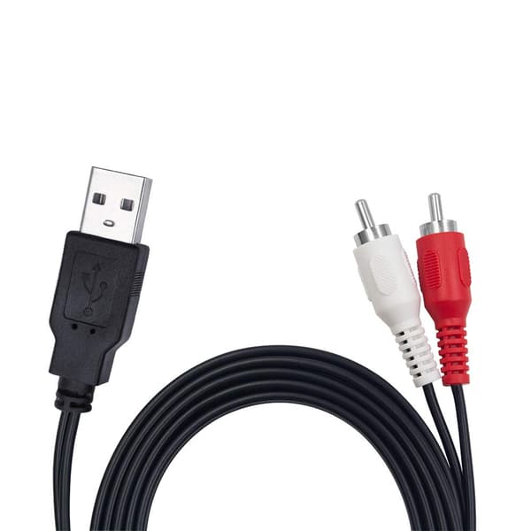 USB 2.0 Han til 2 RCA Han Konverter Adapter Video AV A V Videokamera Lyd Capture Card Splitter Kabel Adapter TV Mac PC 1.5m USB 2.0 Han til