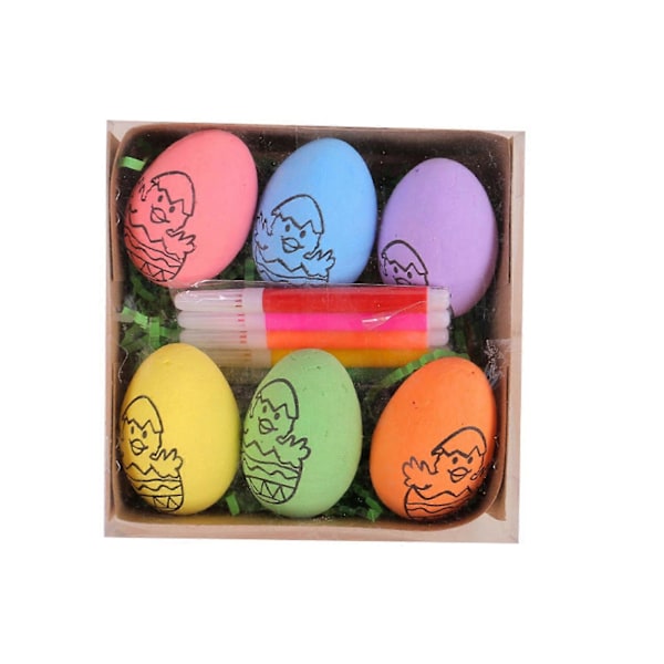 Påsk DIY Handmålade Påskägg Kaninägg Barns Handgjorda Gåvor Med Inbyggd Målarpenna 6ml eierfarben ostern D