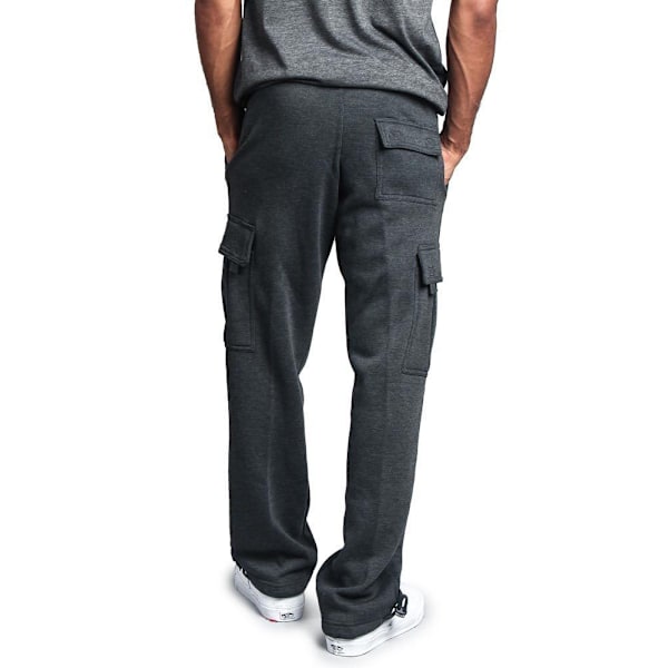 Nya Lediga Rak Overaller med Flera Fickor för Män Dark Gray M