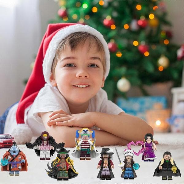 8 st Samlarobjekt Anime One Piece Mini Actionfigurer Byggklossar Leksaker för Barn
