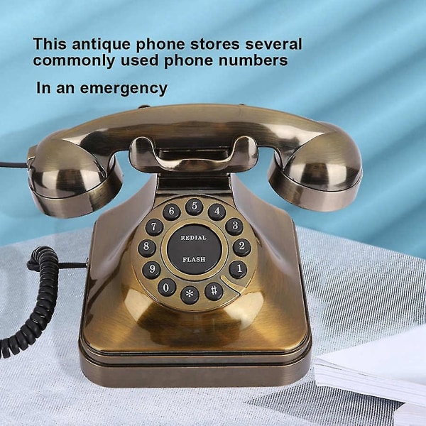 Retro bronsurtavla Vintage fast telefon Desktop Caller Vintage retro telefonkontor