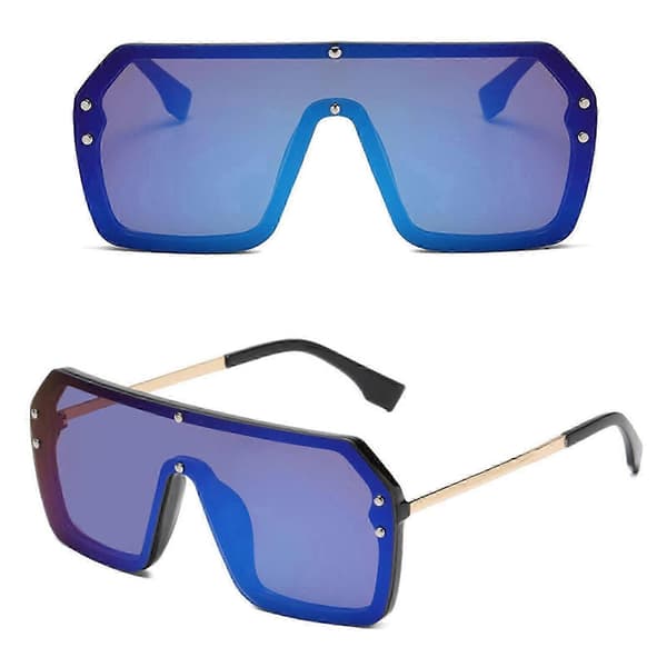 Nye opgraderede store stel trend bogstav solbriller samlede linser mænd kvinder mode all-match Pink