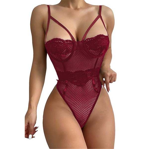 Dameundertøj Sexet Erotisk Bodysuit Undertøj Red L