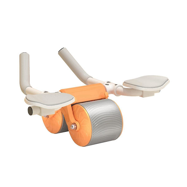 Ab-rullhjul Automatisk rebound med armbågsstöd Träningshjul Tystnad Maghjul Träningsutrustning för hemmet OrangeGray