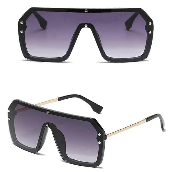Nye opgraderede store stel trend bogstav solbriller samlede linser mænd kvinder mode all-match Pink