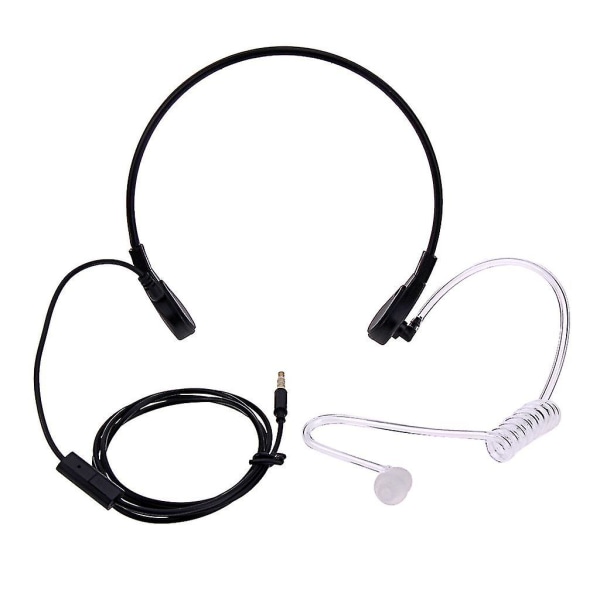 3,5 mm kaulamikrofoni kuulokemikrofoni Covert Acoustic Tube Fbi-kuulokkeet puhelimeen Android Black