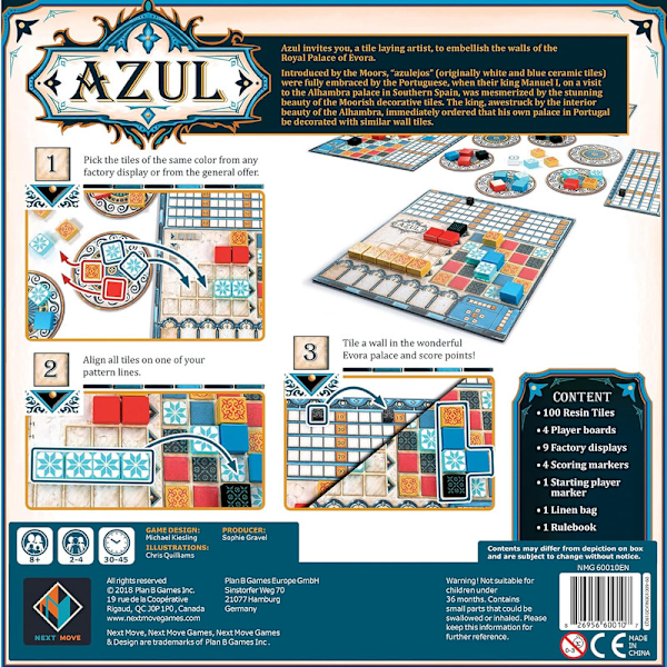 Plan B Games, Azul Laattojen Asettelupeli