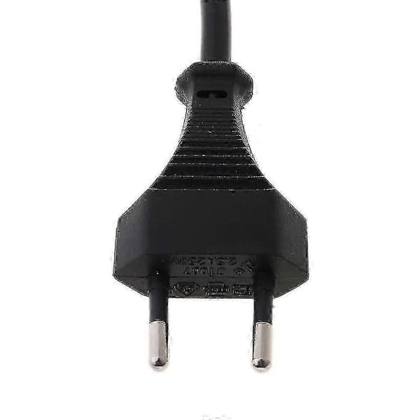 Strømadapterkabel EU 2-pinners hann til IEC 320 C5 Micky for bærbar strømforsyning 30 cm Black