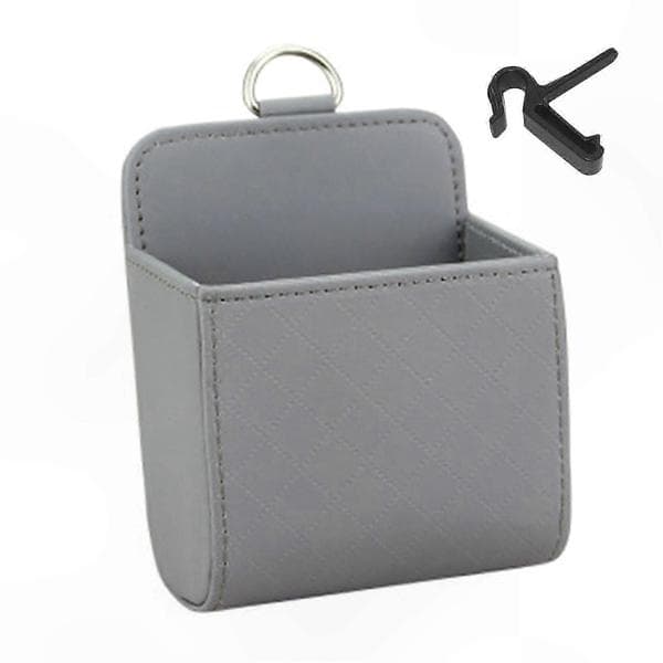 Universal læder luftventil organizer til bil, lastbil, SUV Grey