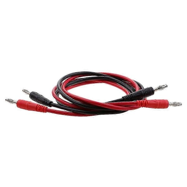 2 stk silikon 4 mm bananplugg til bananplugg kabel testkabel for multimeter