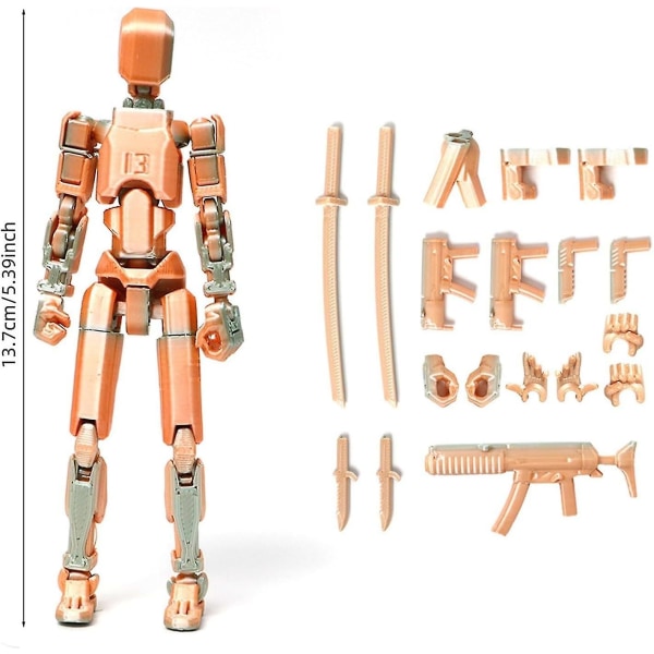 T13 Action Figur, Titan 13 Action Figur 3D Titans Figur, 3D Printet Action Figur Nova 13 Action Figur, Multi-Articular Action Figure Colorful